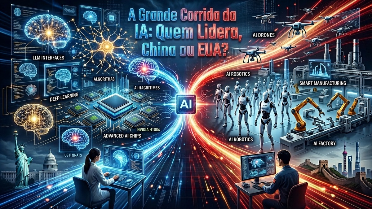 Capa do artigo: Corrida da IA entre China e EUA